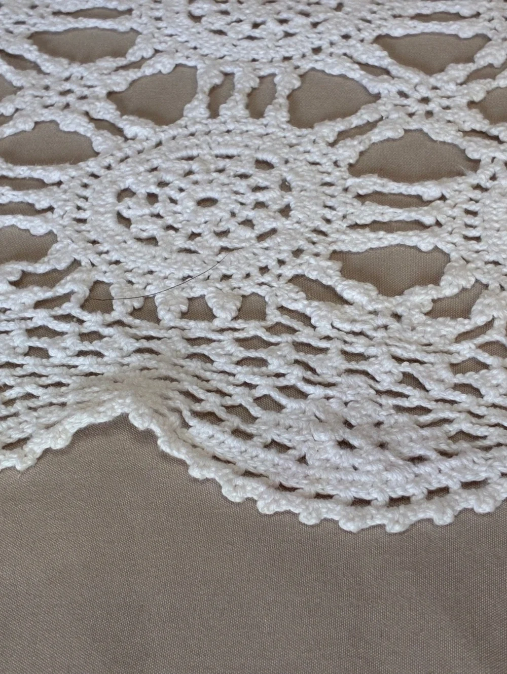 White Crocheted Table Runner